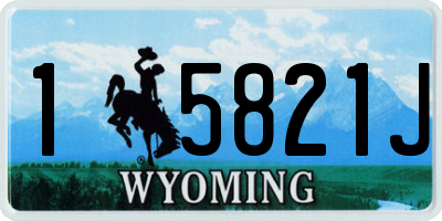 WY license plate 15821J