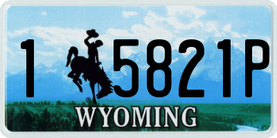 WY license plate 15821P