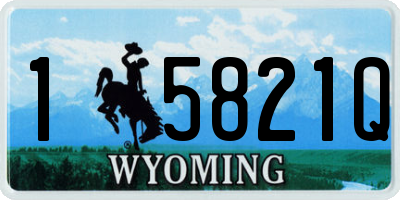 WY license plate 15821Q