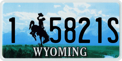 WY license plate 15821S