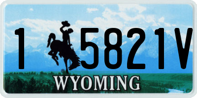 WY license plate 15821V