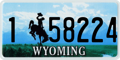WY license plate 158224