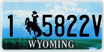 WY license plate 15822V