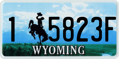 WY license plate 15823F
