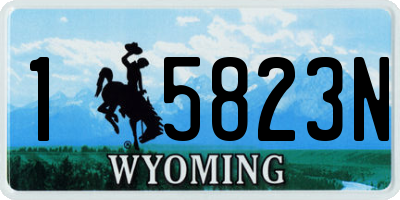 WY license plate 15823N