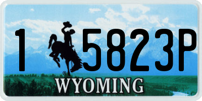 WY license plate 15823P