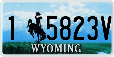 WY license plate 15823V