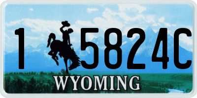 WY license plate 15824C