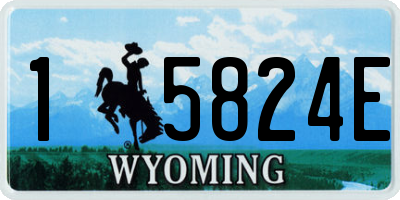 WY license plate 15824E