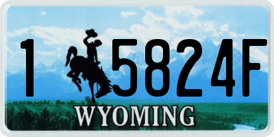 WY license plate 15824F