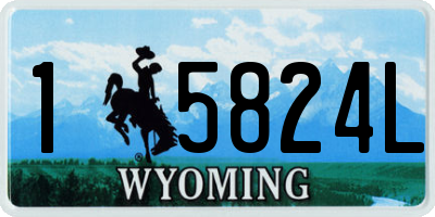 WY license plate 15824L