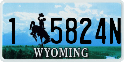 WY license plate 15824N