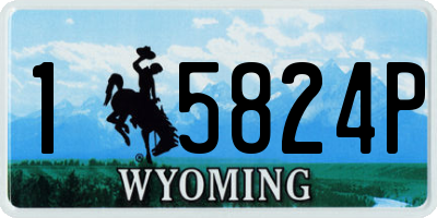 WY license plate 15824P