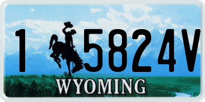 WY license plate 15824V
