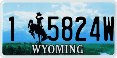 WY license plate 15824W
