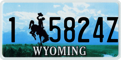 WY license plate 15824Z