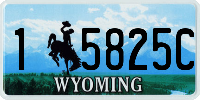 WY license plate 15825C