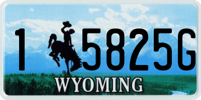 WY license plate 15825G