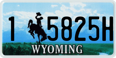 WY license plate 15825H
