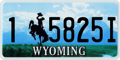 WY license plate 15825I