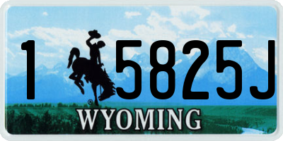 WY license plate 15825J