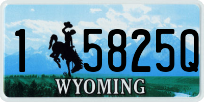 WY license plate 15825Q