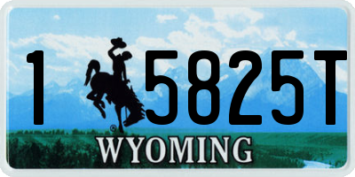 WY license plate 15825T