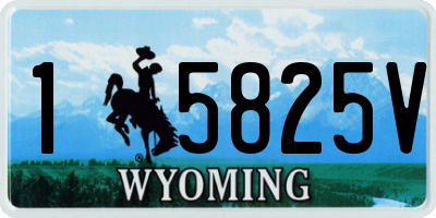 WY license plate 15825V