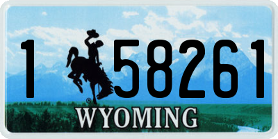 WY license plate 158261