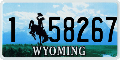 WY license plate 158267
