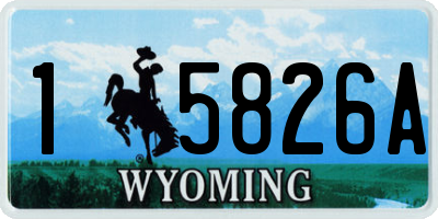 WY license plate 15826A