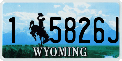 WY license plate 15826J