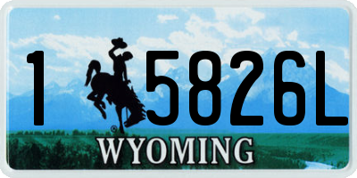 WY license plate 15826L