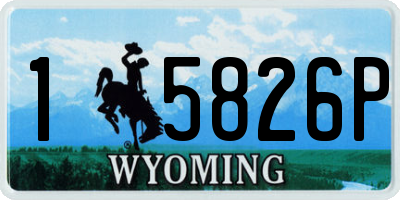 WY license plate 15826P