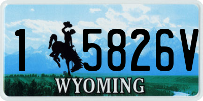 WY license plate 15826V