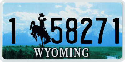 WY license plate 158271