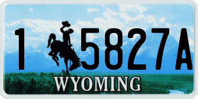 WY license plate 15827A