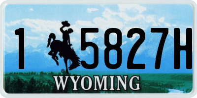 WY license plate 15827H