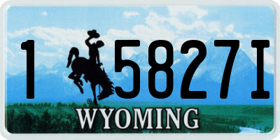 WY license plate 15827I