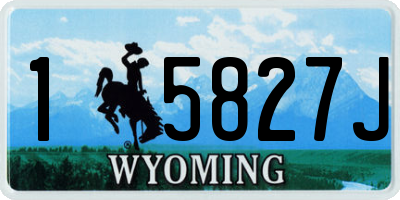 WY license plate 15827J