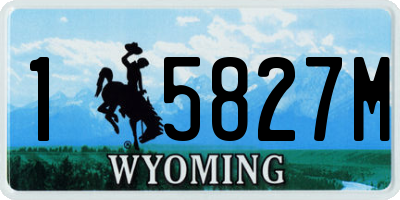 WY license plate 15827M