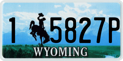 WY license plate 15827P
