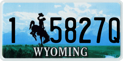 WY license plate 15827Q