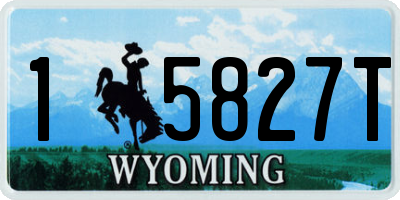 WY license plate 15827T