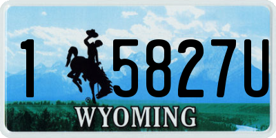 WY license plate 15827U