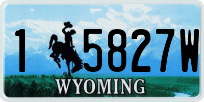 WY license plate 15827W