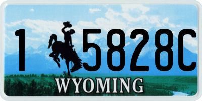 WY license plate 15828C