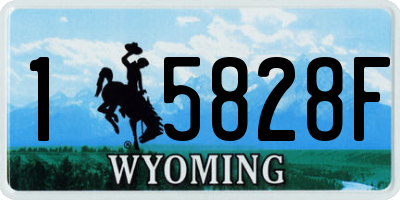 WY license plate 15828F