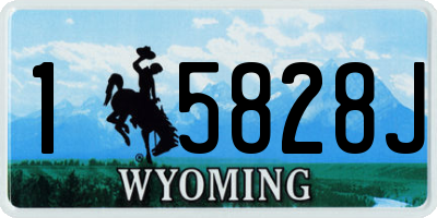 WY license plate 15828J