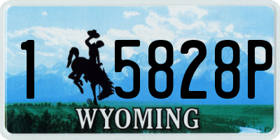 WY license plate 15828P